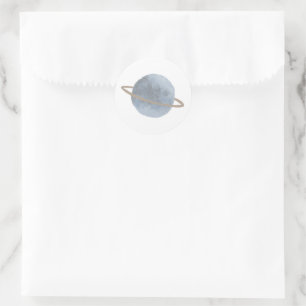 Sticker Rond "Premier voyage" Anniversaire de enfant Sun Space