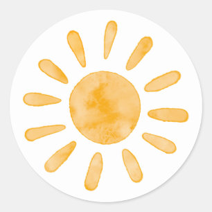 Sticker Rond Premier voyage autour du soleil Premier anniversai