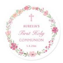 Première communion de germe rose