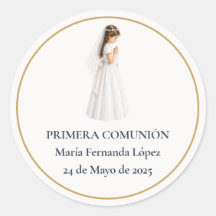 Première communion fille priant