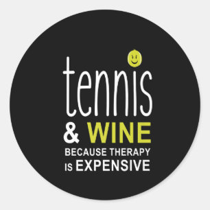 Sticker Rond Première de tennis et de wine
