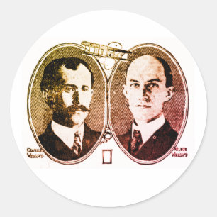 Sticker Rond Première en vol