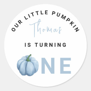 Sticker Rond Première fête d'anniversaire de Little Pumpkin