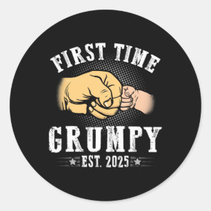 Sticker Rond Première Fête des pères Grumpy Est 2025 Bientôt