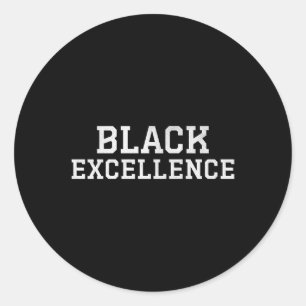 Sticker Rond Premium de la lettre en gras d'excellence noire