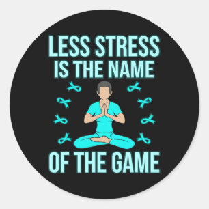 Sticker Rond Prendre Moins De Stress Ptsd Sensibilisation Ribbo