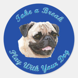 Sticker Rond Prendre une pause (Carlin)