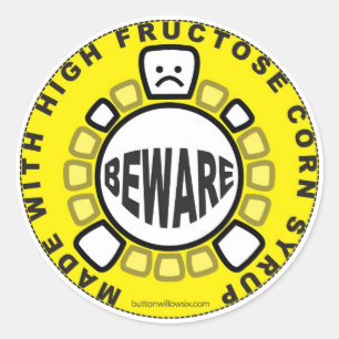 Sticker Rond Prenez garde de l'autocollant de HFCS