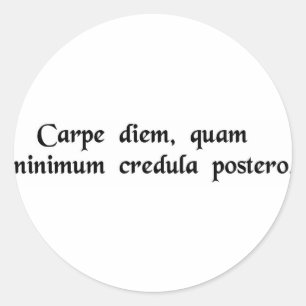 Sticker Rond Prenez le jour, faites confiance le moins possible
