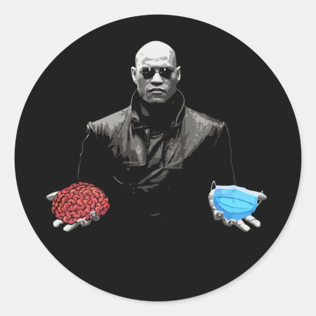 STICKER ROND PRENEZ LE ROUGE (Devant)