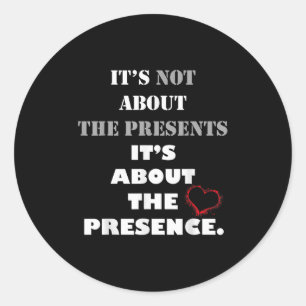 Sticker Rond Présence motivationnelle non présente Q inspiratio