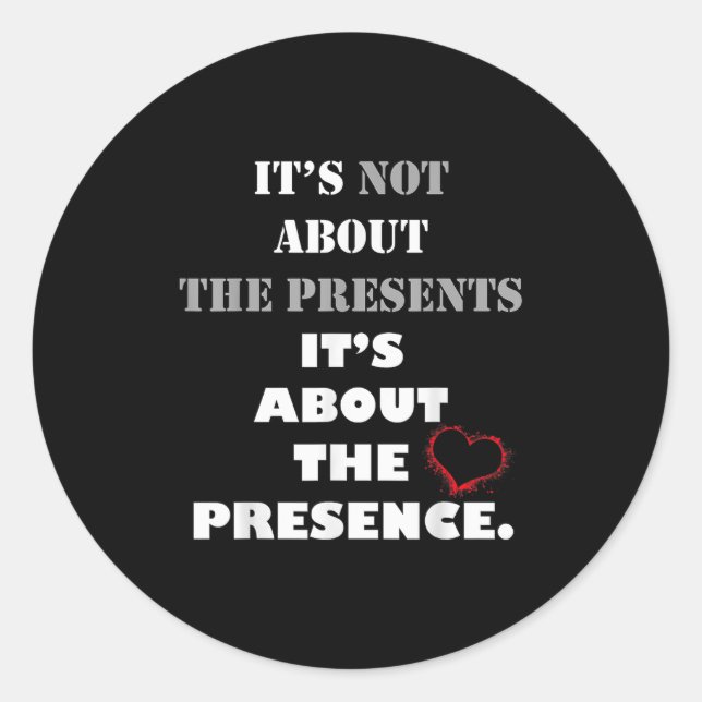 Sticker Rond Présence motivationnelle non présente Q inspiratio (Devant)