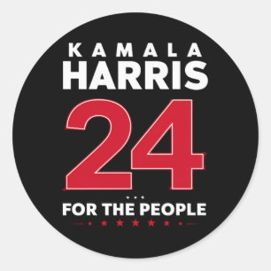 Sticker Rond Président 47 Kamala Harris 2024 Soutien Madame