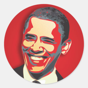 Sticker Rond Président de Barack Obama quarante-quatrième