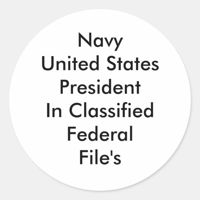 Sticker Rond Président des États-Unis (Devant)