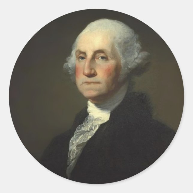 Sticker Rond Président George Washington (Devant)