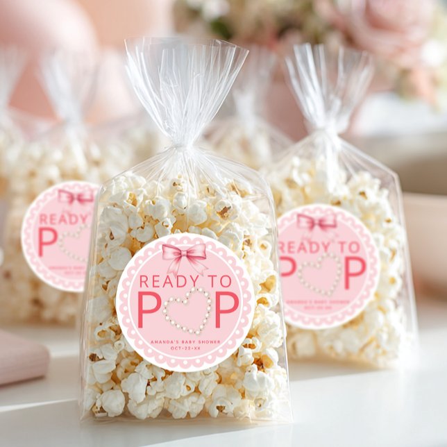 Sticker Rond Prêt à appuyer sur le Baby shower Favoriser Sticke (Ready To POP sticker)