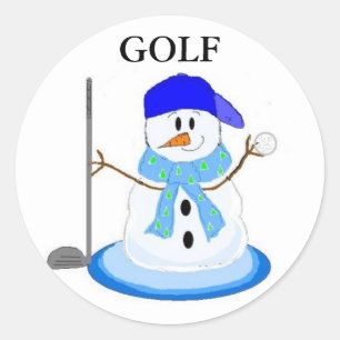 Sticker Rond Prêt à jouer au golf