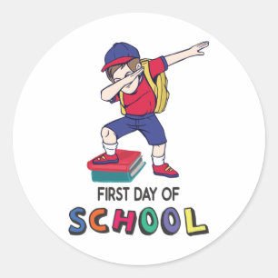 Sticker Rond Prêt pour l'école en ligne