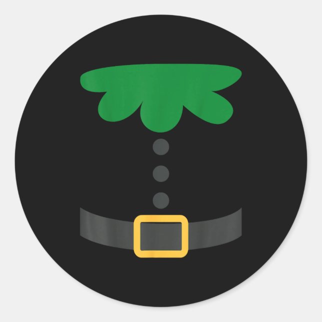 Sticker Rond Pretend I'm An Elf Christmas Quick Costume Lazy Pa (Devant)