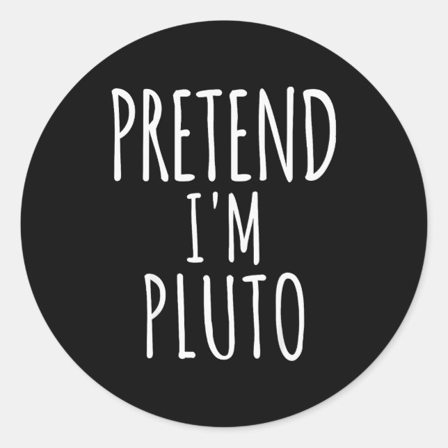 Sticker Rond Pretend I'm Man Costume Matching Funny Halloween  (Devant)