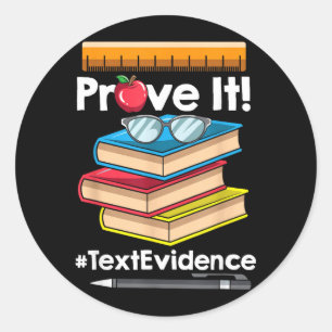 Sticker Rond Preuve de texte d'Englieacher