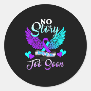 Sticker Rond Prévention Aucune Histoire Ne Devrait Mettre Fin À