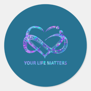 Sticker Rond Prévention de la prise de conscience du suicide de