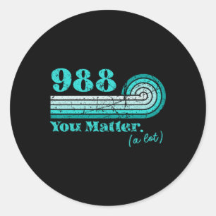 Sticker Rond Prévention du suicide 988 Sensibilisation à la san
