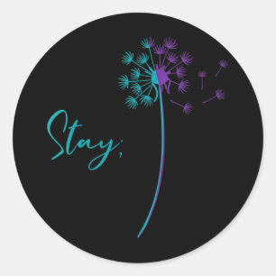 Sticker Rond Prévention du suicide chez les femmes Pissenlit sa