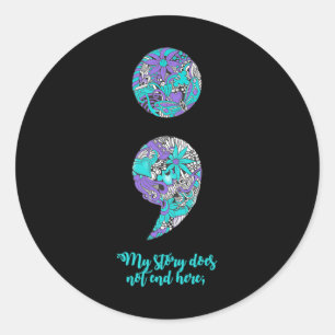 Sticker Rond Prévention Du Suicide Et Sensibilisation À La Dépr