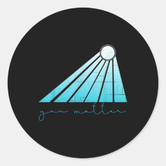 Sticker Rond Prévention Du Suicide Santé Mentale Turquoise Et V