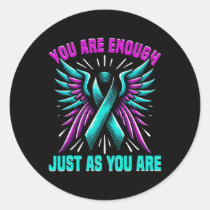 Sticker Rond Prévention du suicide Sensibilisation Ruban Santé 