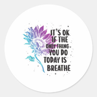 Sticker Rond Prévention du suicide Sensibilisation Violet et sa