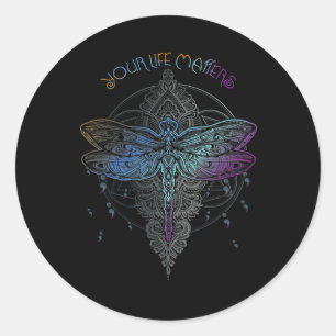 Sticker Rond Prévention du suicide Sensibilisation Votre vie co
