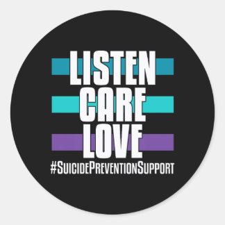 Sticker Rond Prévention Écoute Soin Amour _ Pour les soutiens