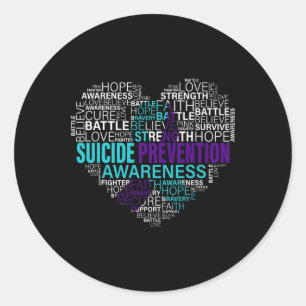 Sticker Rond Prévention Sensibilisation Lutter contre l'espoir 