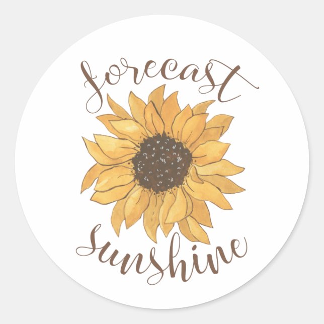 Sticker Rond Prévision : Soleil (Devant)