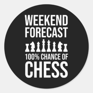 Sticker Rond Prévisions de week-end - 100% de chances d'échecs