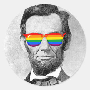 Sticker Rond Pride Abraham Lincoln