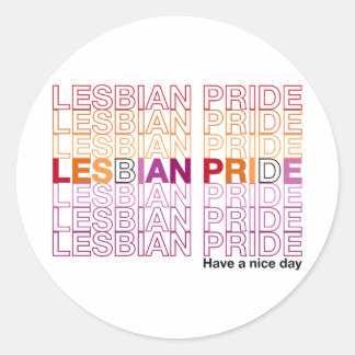 Sticker Rond Pride lesbienne