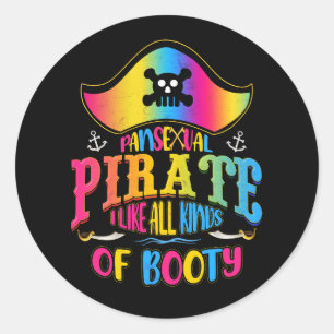 Sticker Rond Pride Pansexuelle Pirate Lgbtq Lgbt Pans Gay Trans