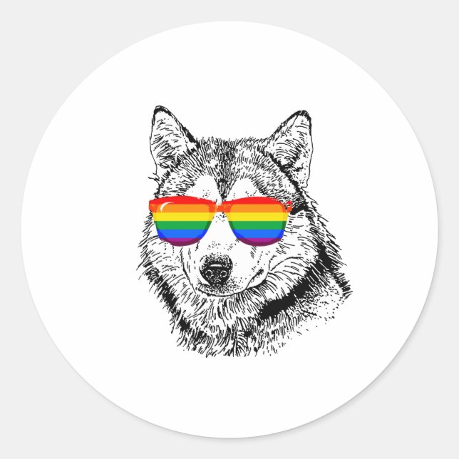 Sticker Rond Pride Wolf (Devant)