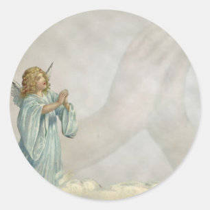 STICKER ROND PRIÈRE ANGEL