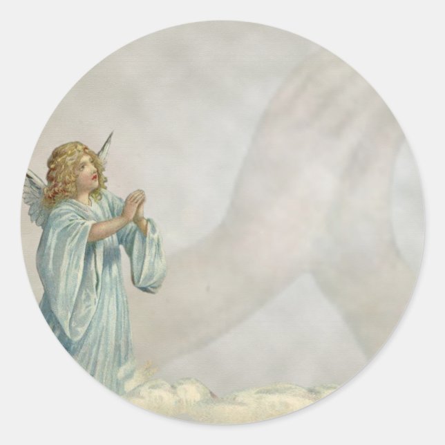 STICKER ROND PRIÈRE ANGEL (Devant)