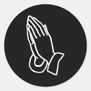 Sticker Rond Prière mains