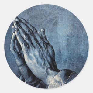 Sticker Rond Prière pliée de mains - Durer