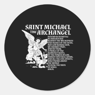 Sticker Rond Prière St Michael L'Archange