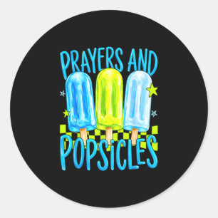 Sticker Rond Prières et sucettes glacées mignons enfants chréti