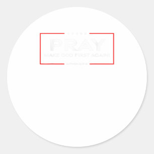 Sticker Rond Priez pour que Dieu revienne